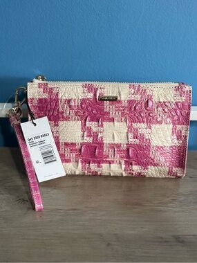 Brahmin Empower Pink Sakura Leather Wristlet